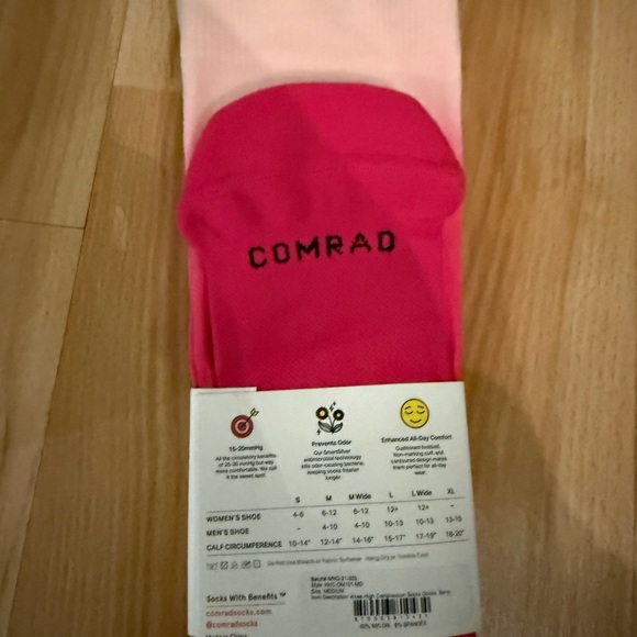 Pink Knee High Compression Socks - Picture 2 of 3